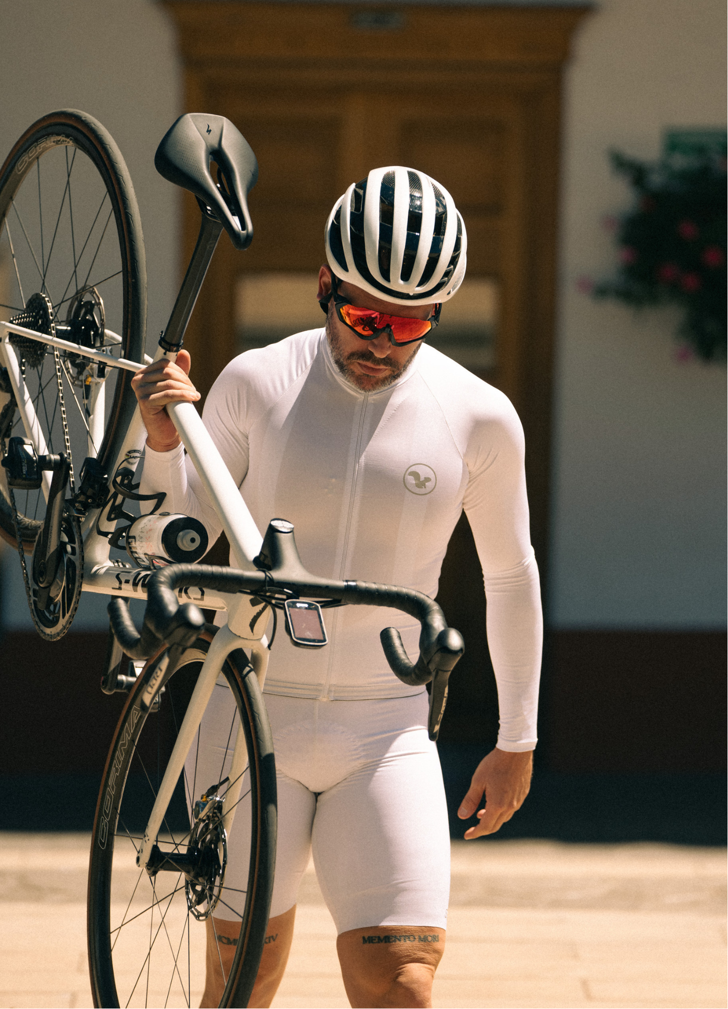 Jersey Corsa Manga Larga Blanco- Hombre - 3