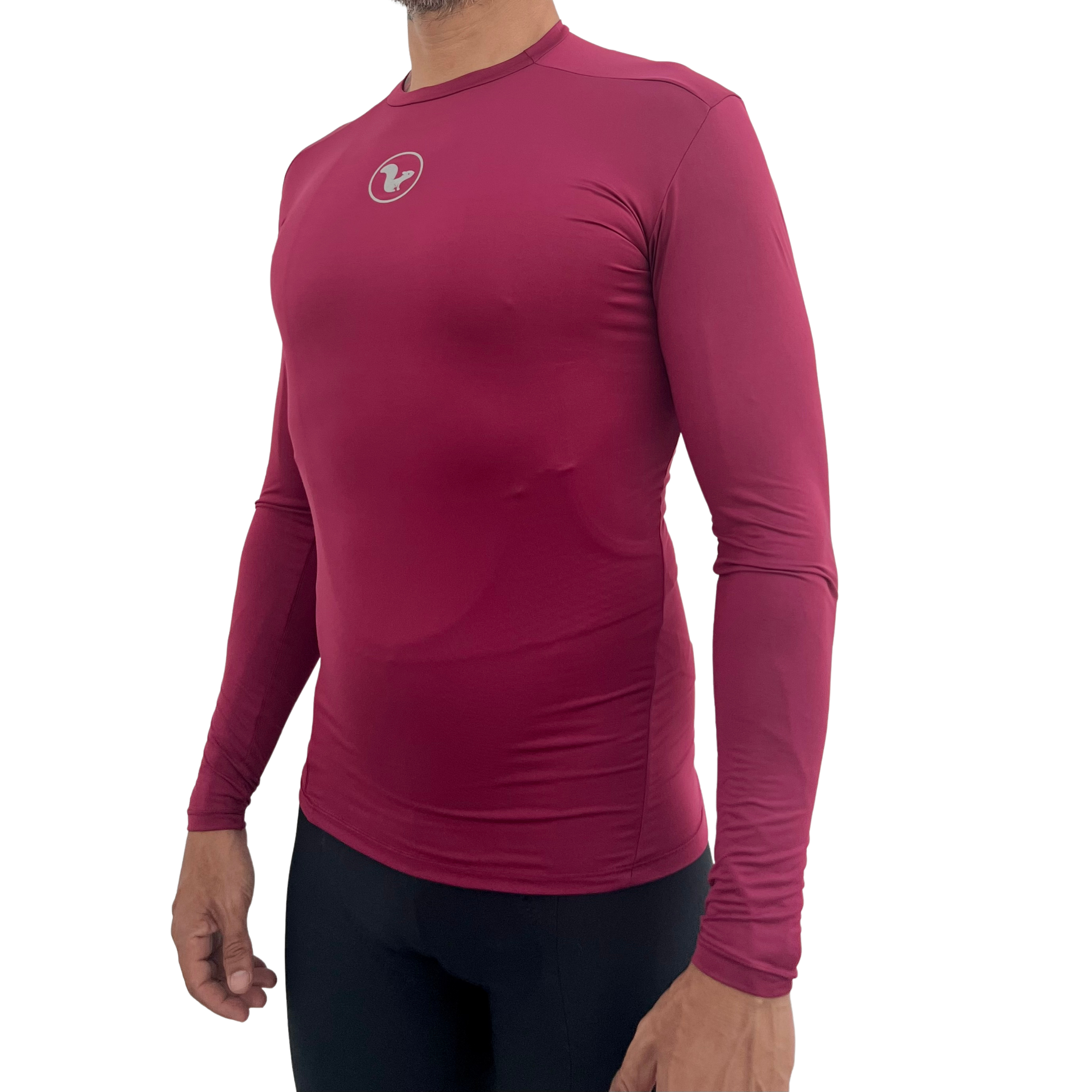 Base Layer Manga Larga - Hombre -Burgundy - 3