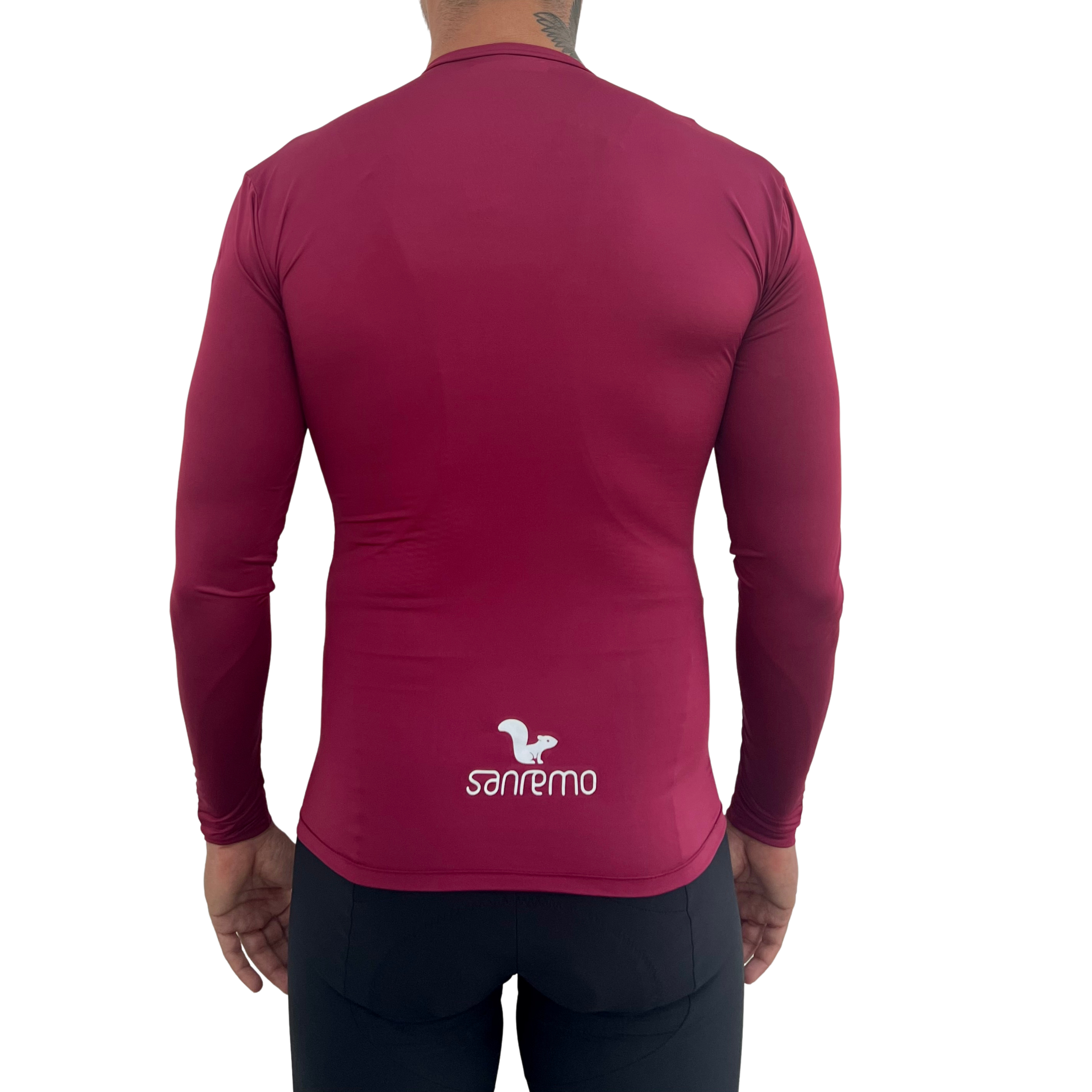 Base Layer Manga Larga - Hombre -Burgundy - 4