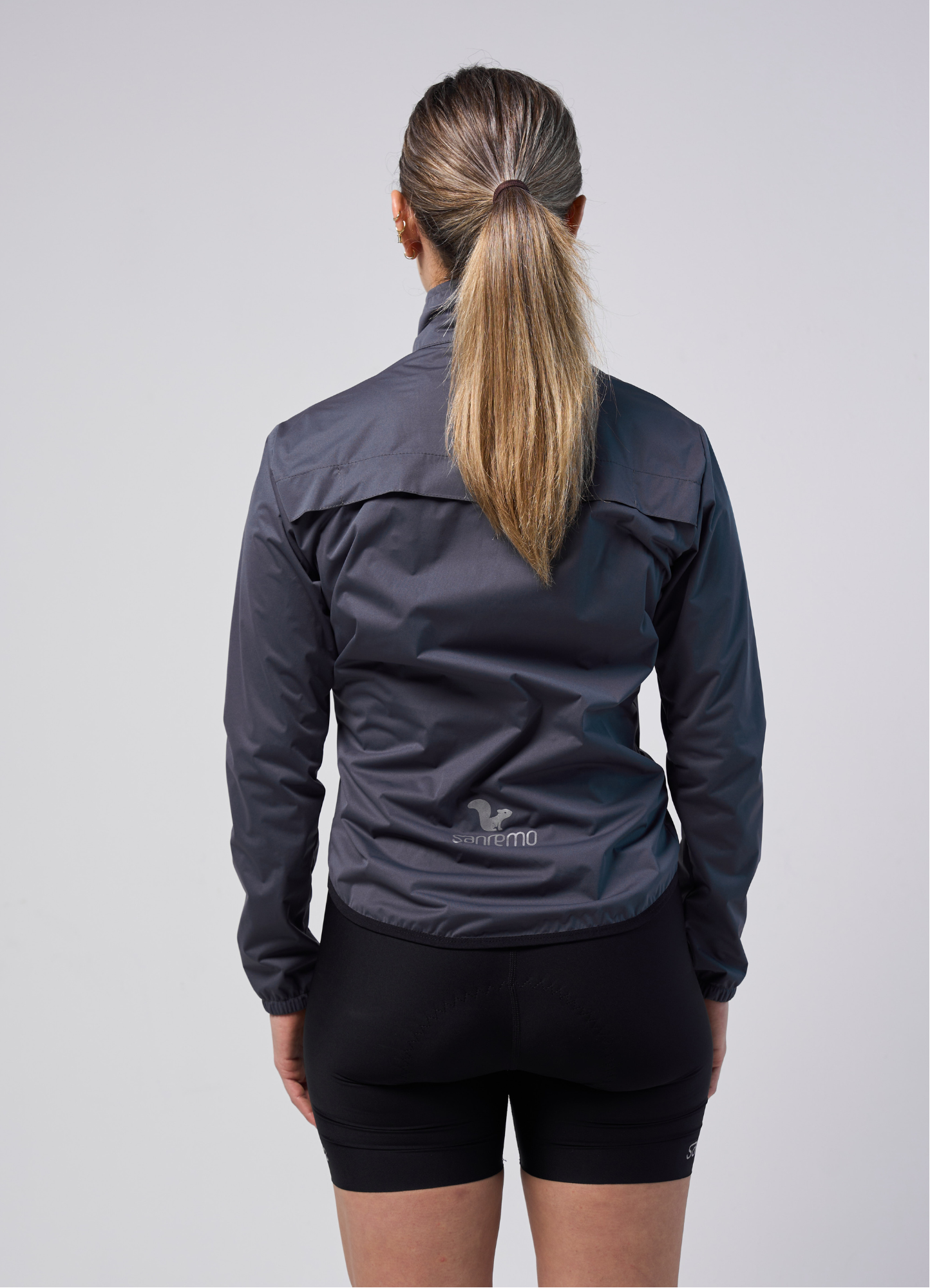 Chamarra Impermeable Gris Oxford - Mujer - 4