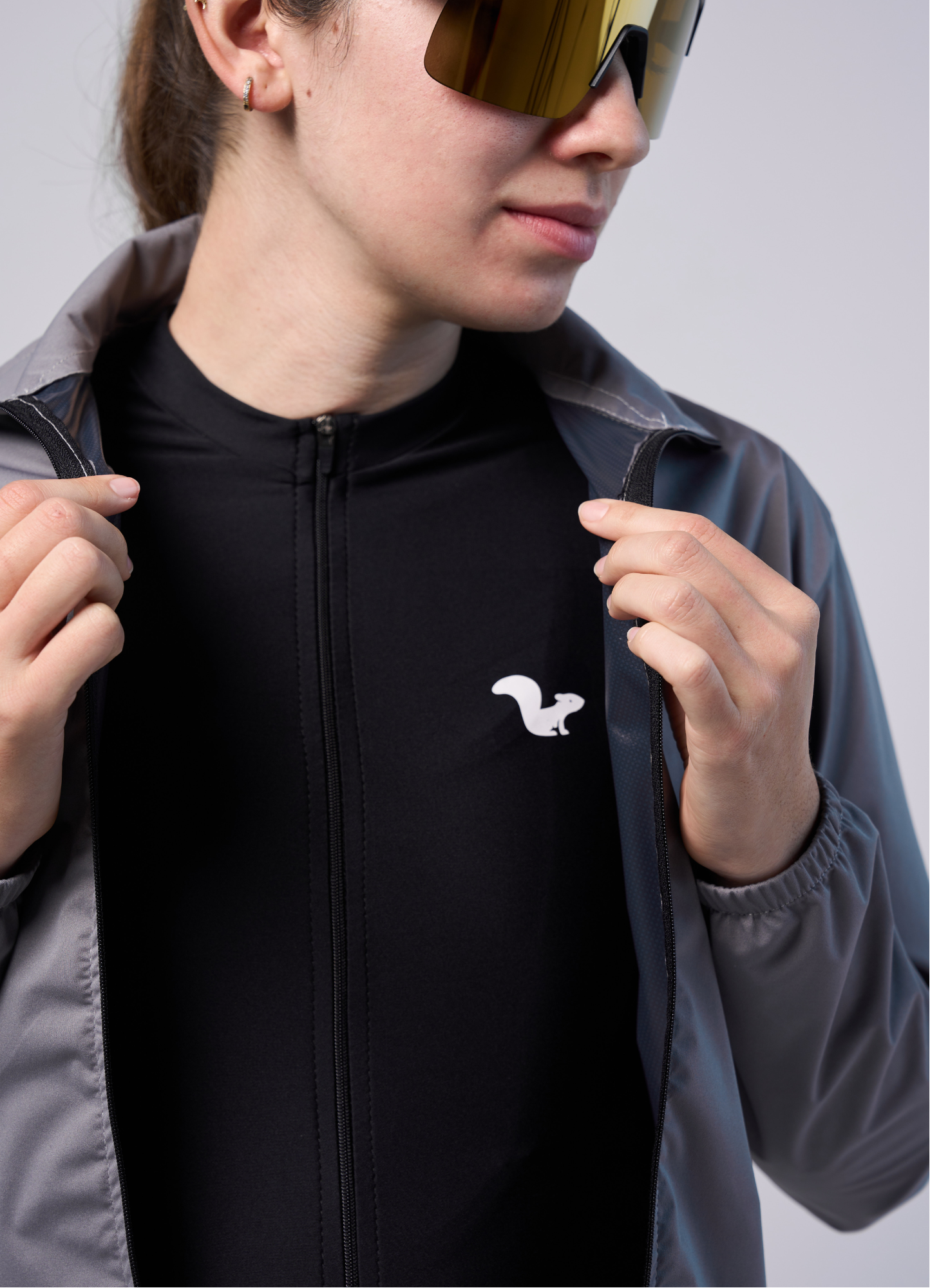 Chamarra Impermeable Gris Claro - Mujer - 6