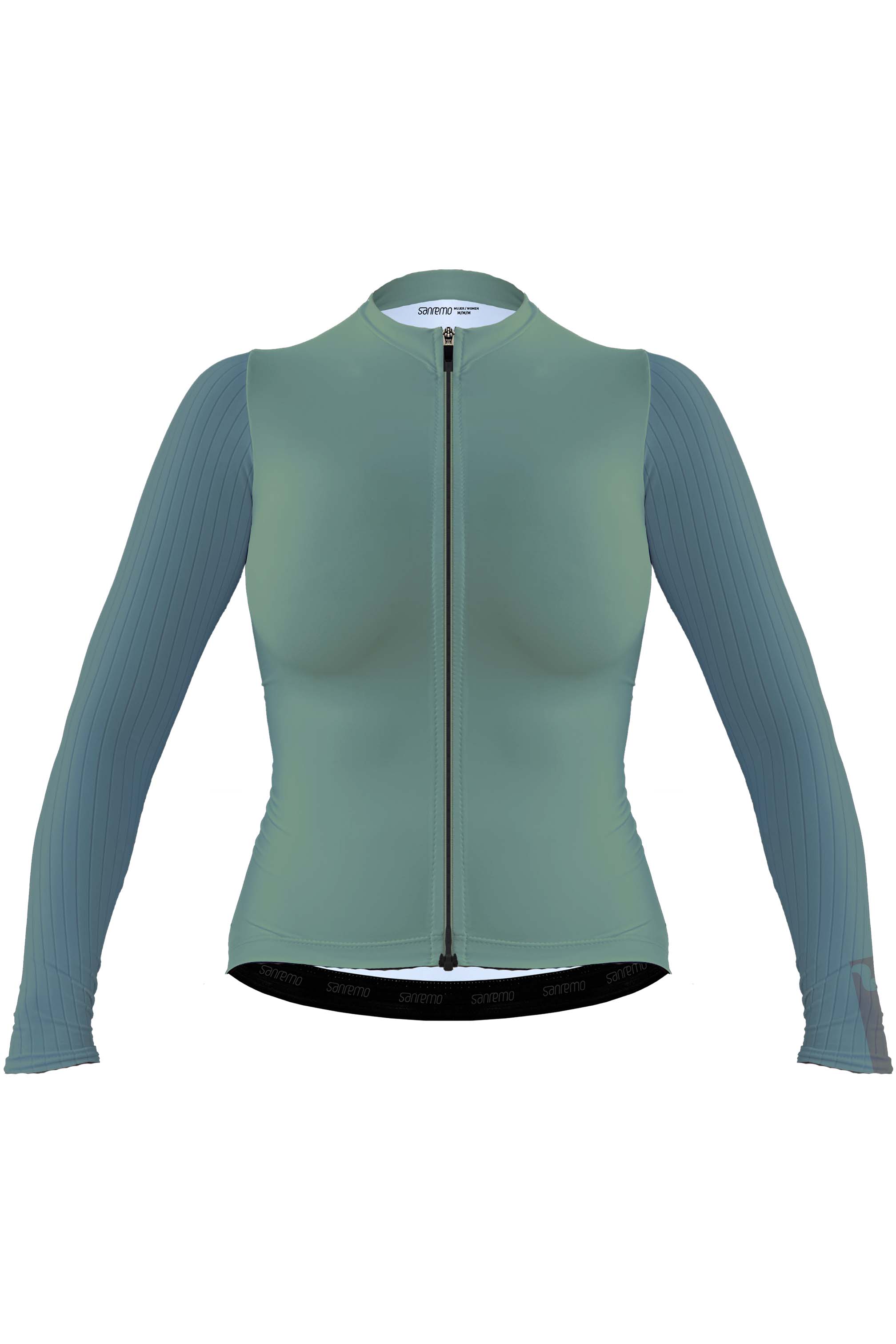 Jersey Corsa Manga Larga Oliva - Mujer - 4