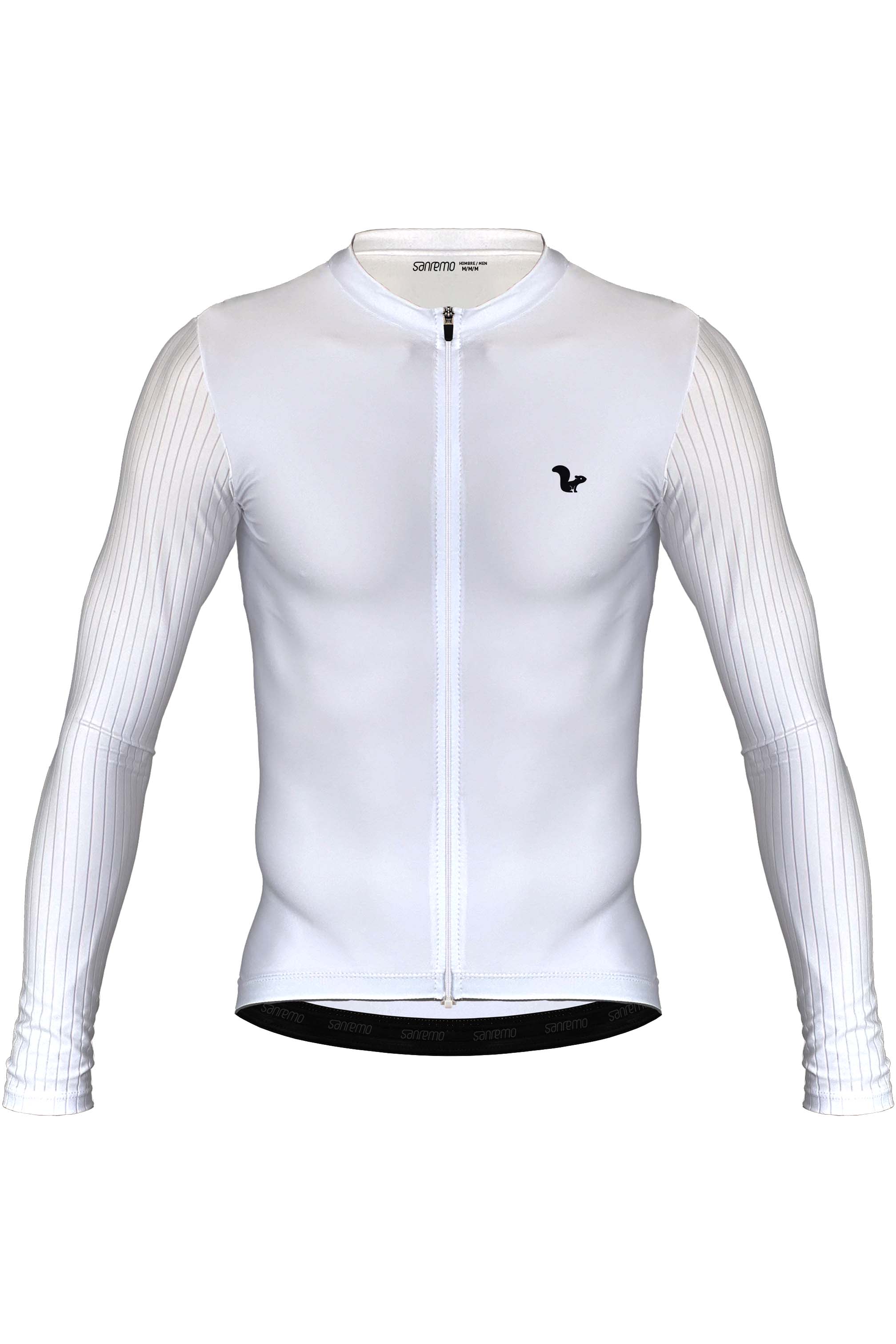 Jersey Corsa Manga Larga Blanco- Hombre - 4