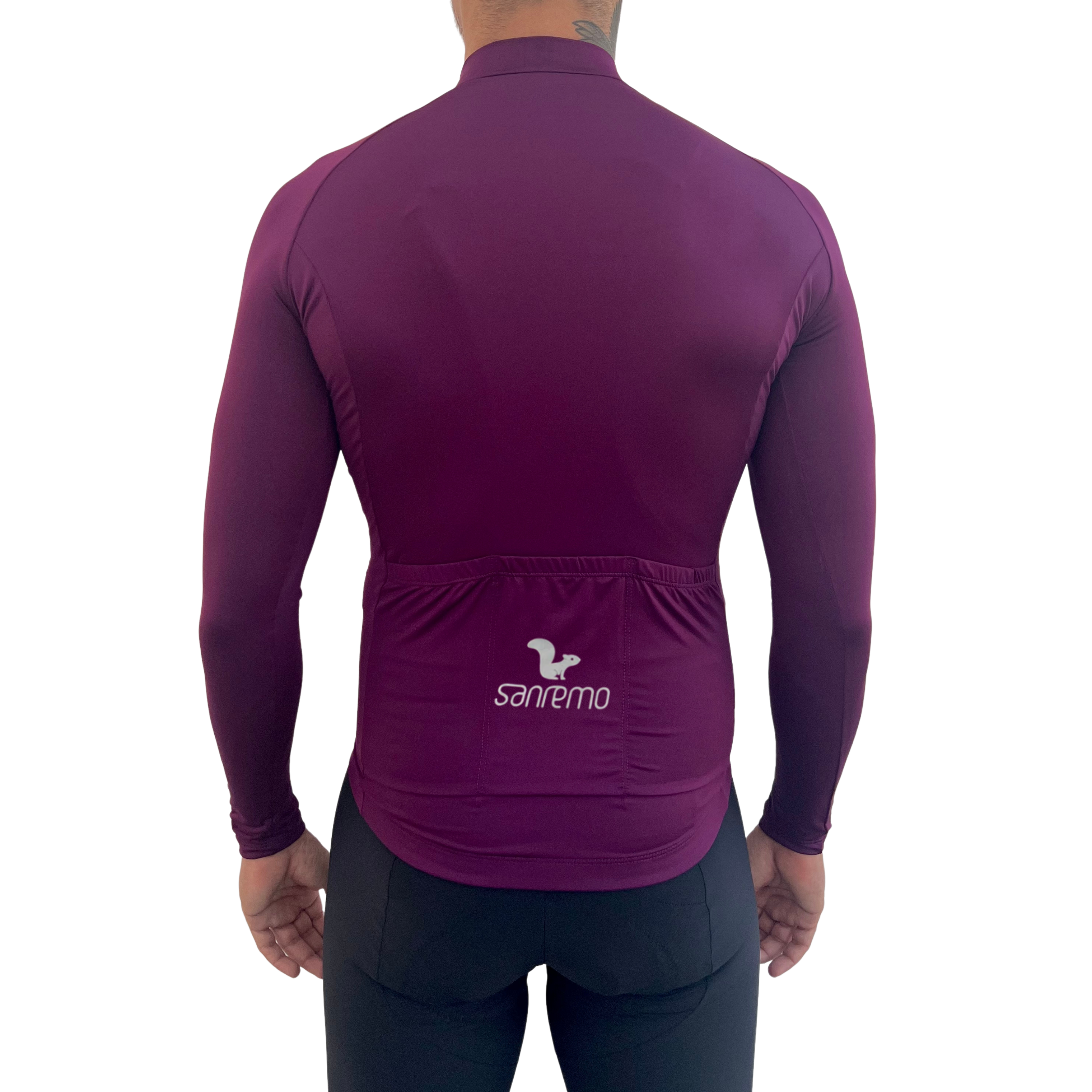 Jersey Basic Manga Larga - Hombre - Morado Oscuro - 3