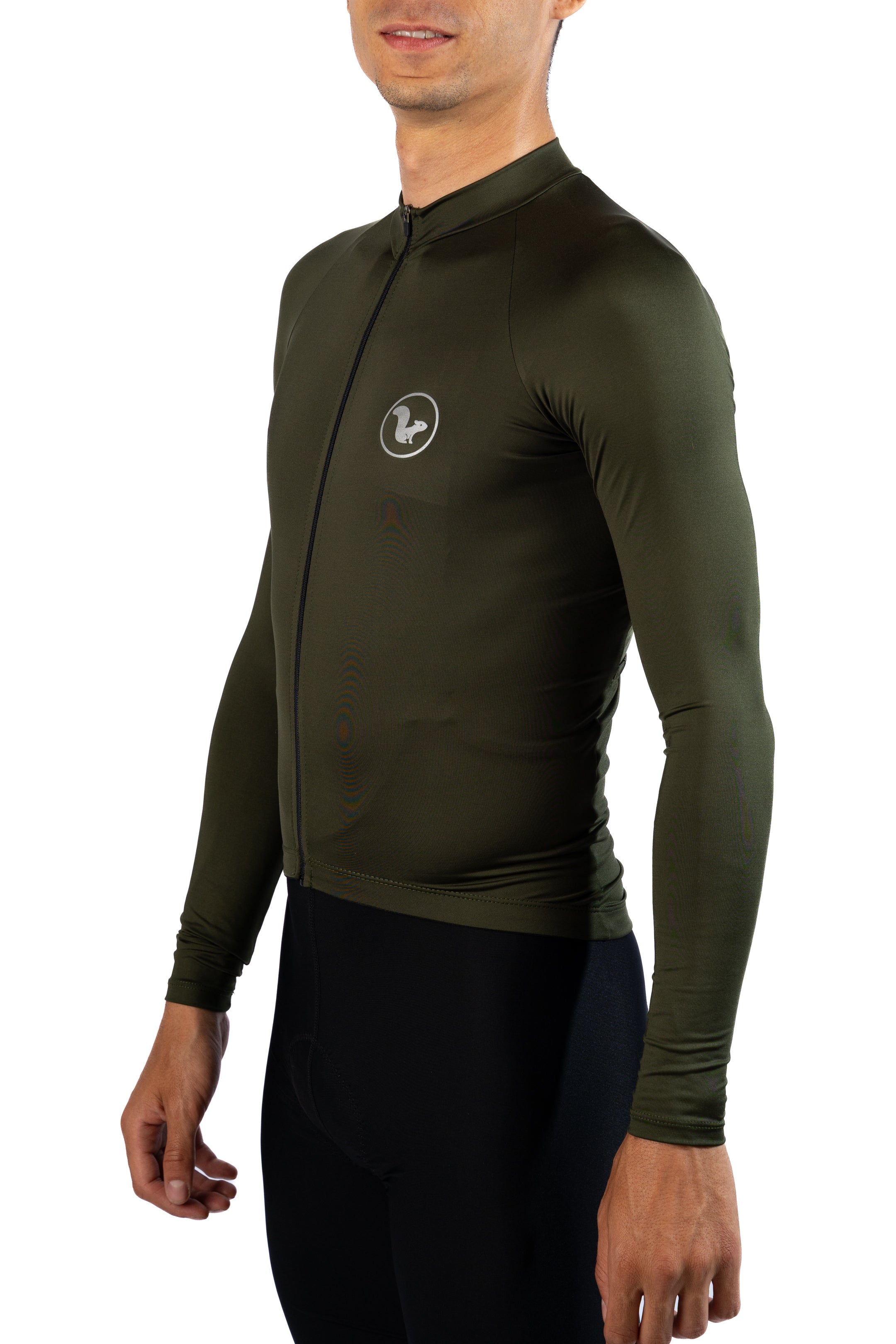 Jersey Basic Manga Larga - Hombre - Verde Militar - 2