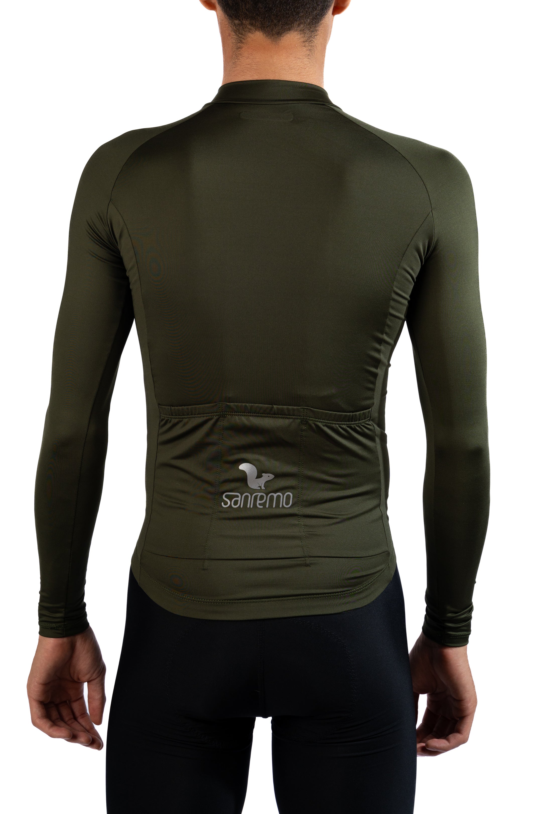 Jersey Basic Manga Larga - Hombre - Verde Militar - 3