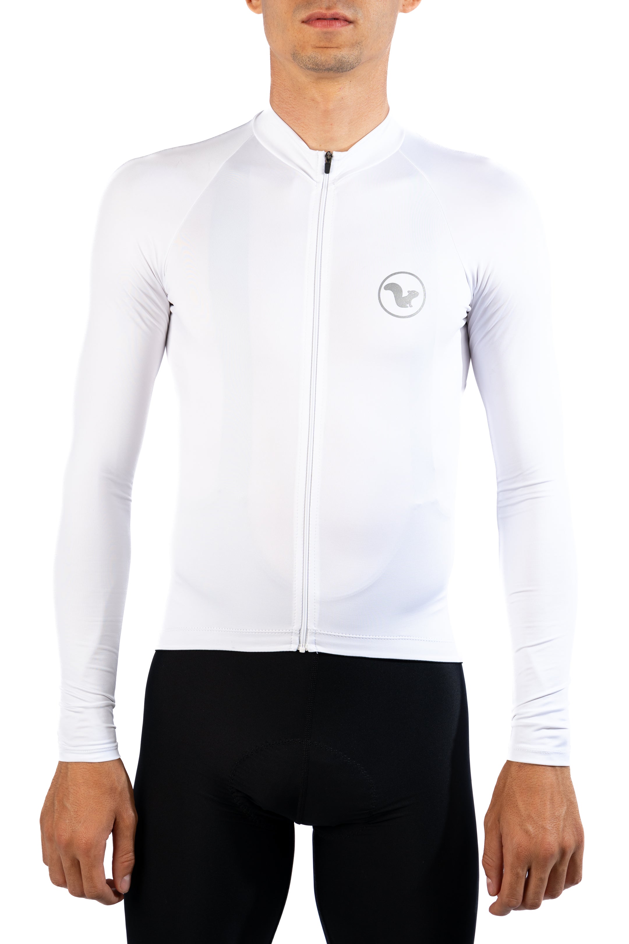Jersey Basic Manga Larga - Hombre - Blanco