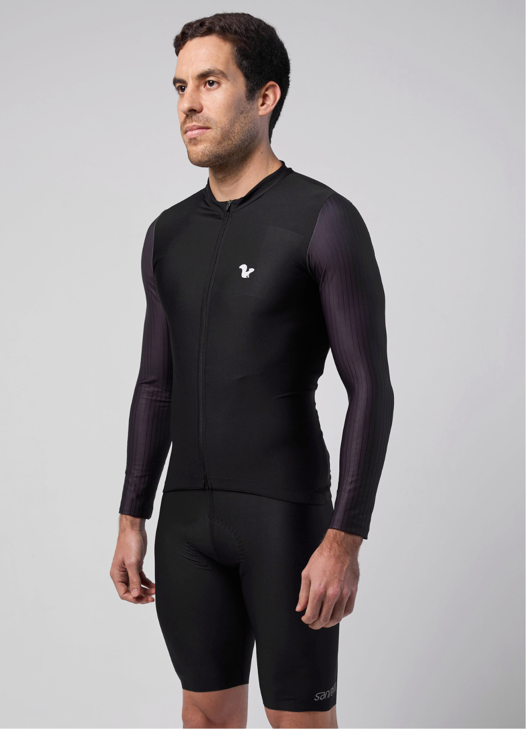 Jersey Corsa Manga Larga Negro- Hombre - vista alternativa