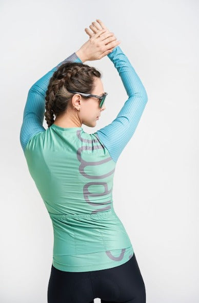 Jersey Corsa Manga Larga Oliva - Mujer - vista alternativa